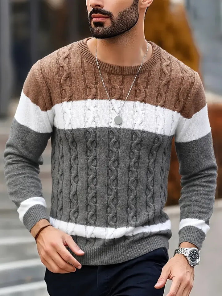 Watkins - Pulover Tricotat Casual Cu Mâneci Lungi