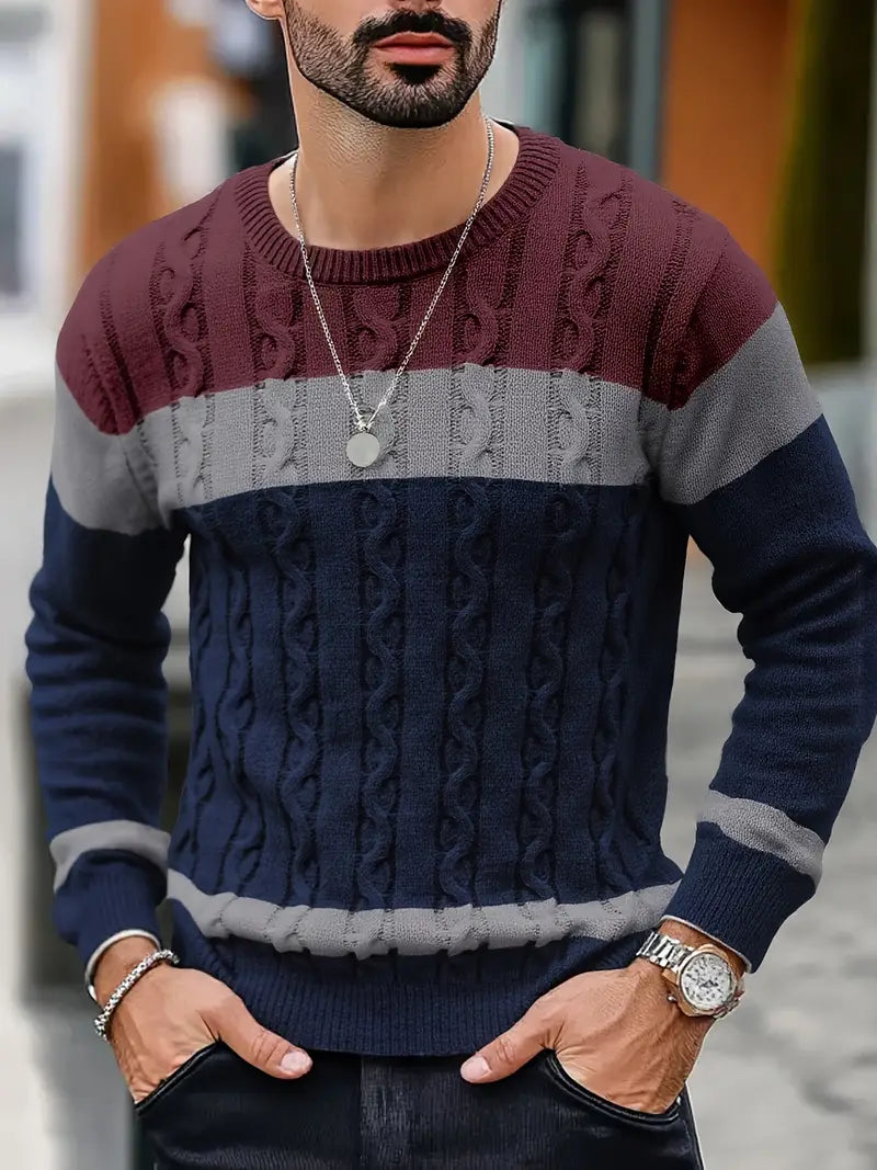 Watkins - Pulover Tricotat Casual Cu Mâneci Lungi