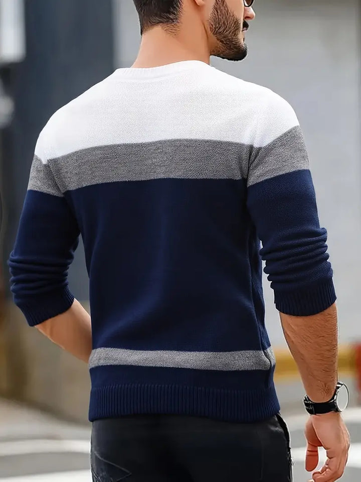 Watkins - Pulover Tricotat Casual Cu Mâneci Lungi