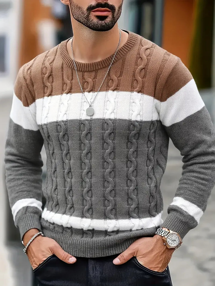 Watkins - Pulover Tricotat Casual Cu Mâneci Lungi