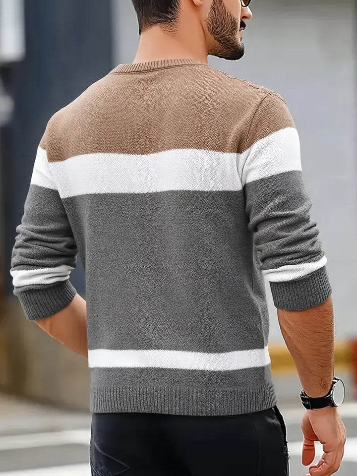Watkins - Pulover Tricotat Casual Cu Mâneci Lungi