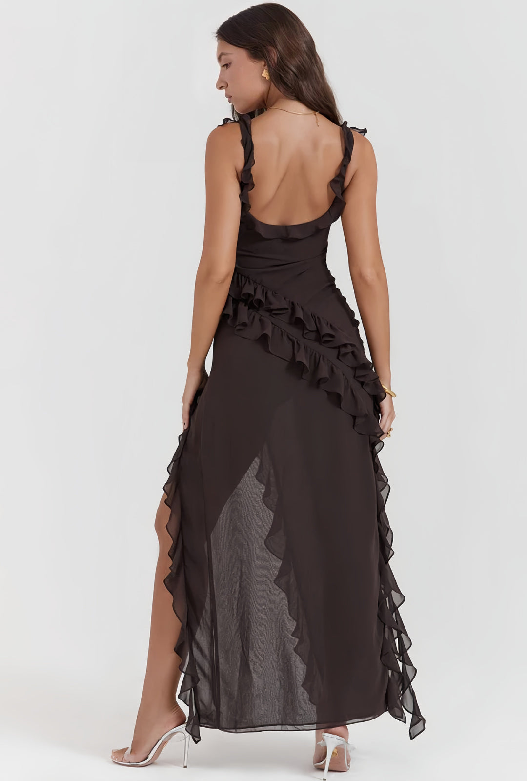 Lara | Rochie Maxi Stilată cu Fendă