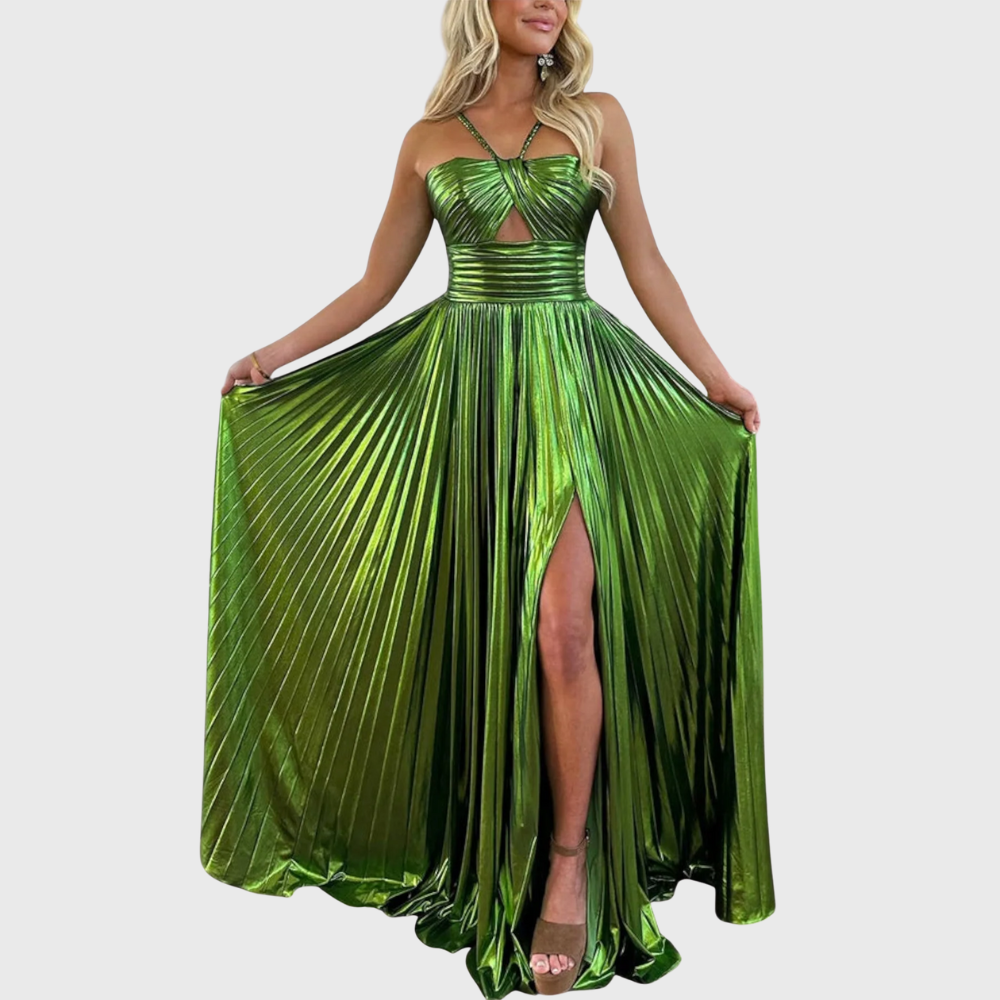 Elvie | Rochie Maxi Metalică