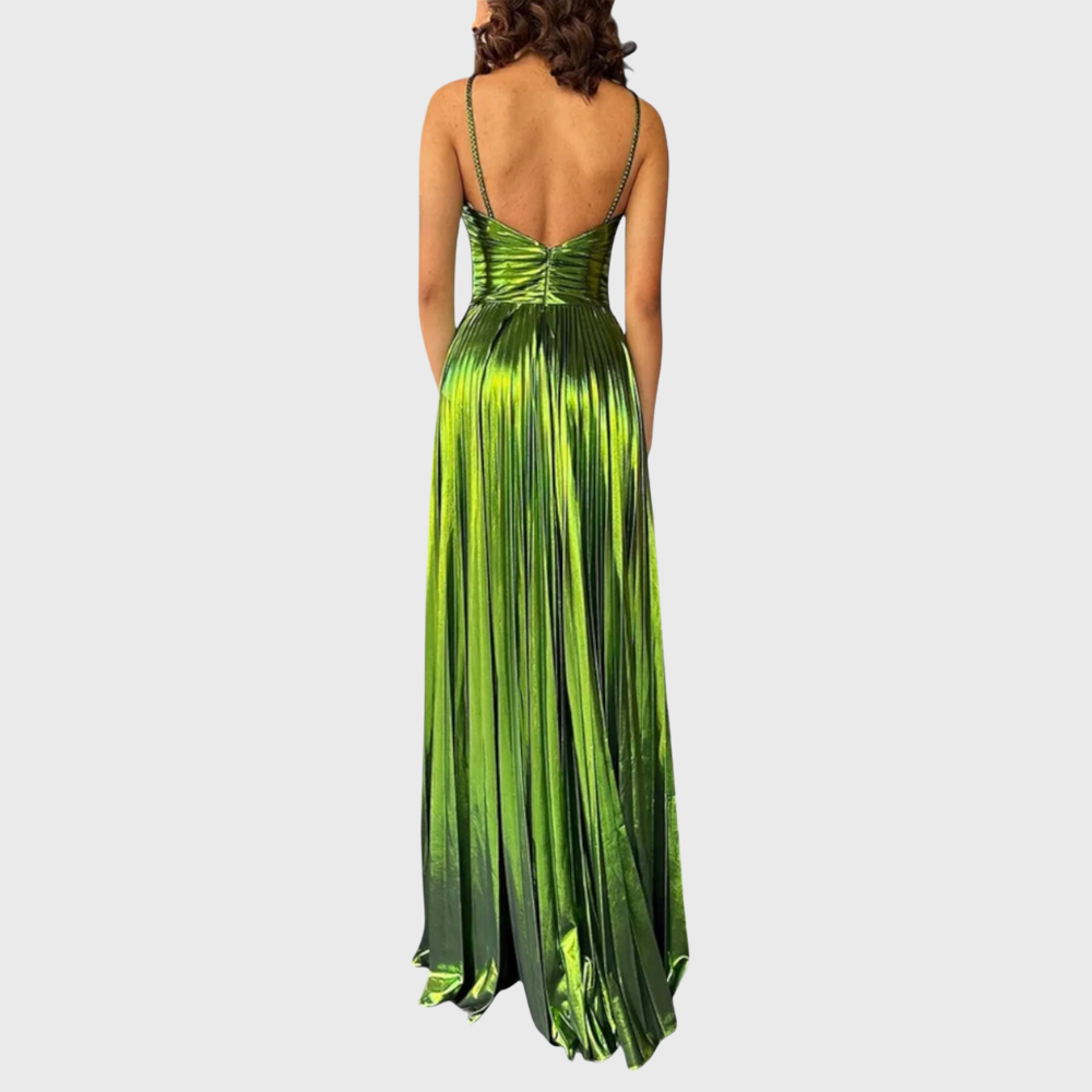 Elvie | Rochie Maxi Metalică
