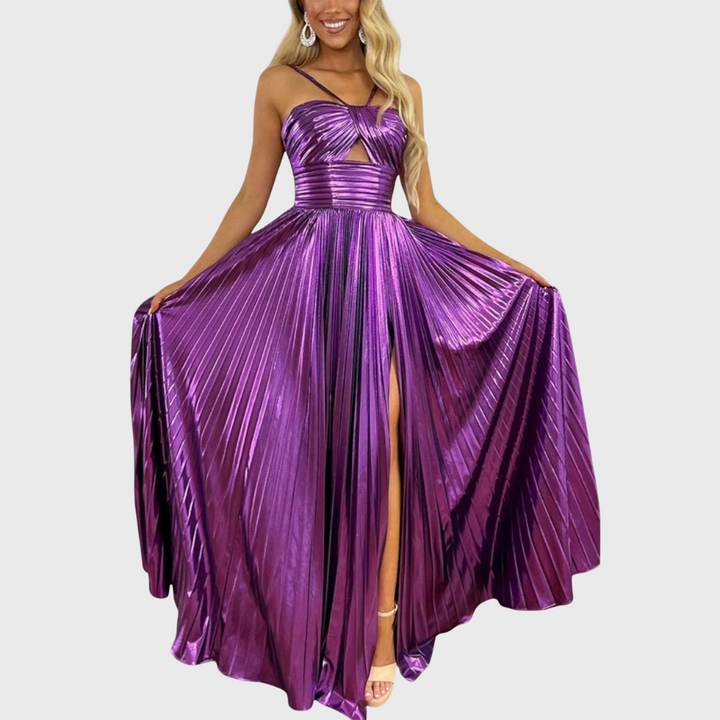 Elvie | Rochie Maxi Metalică