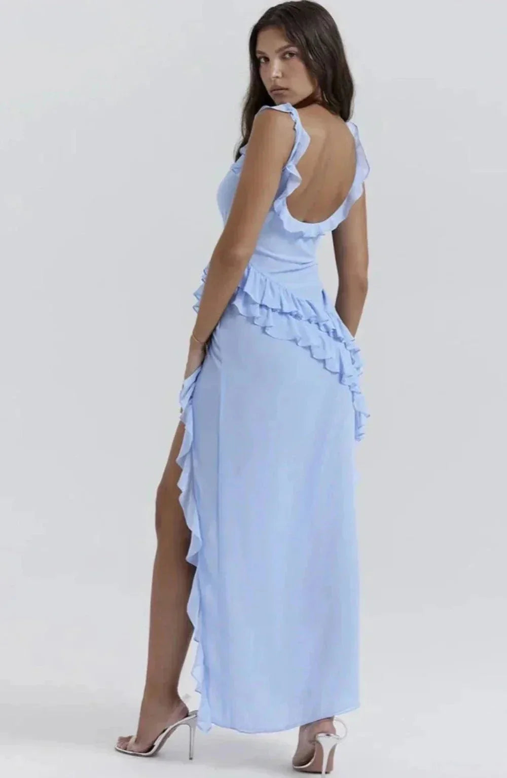 Lara | Rochie Maxi Stilată cu Fendă