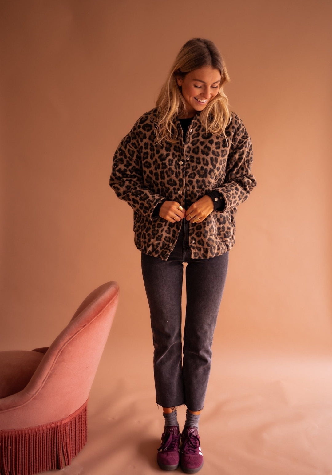 Charlene | Jachetă Trendy cu Imprimeu Leopard Elegant