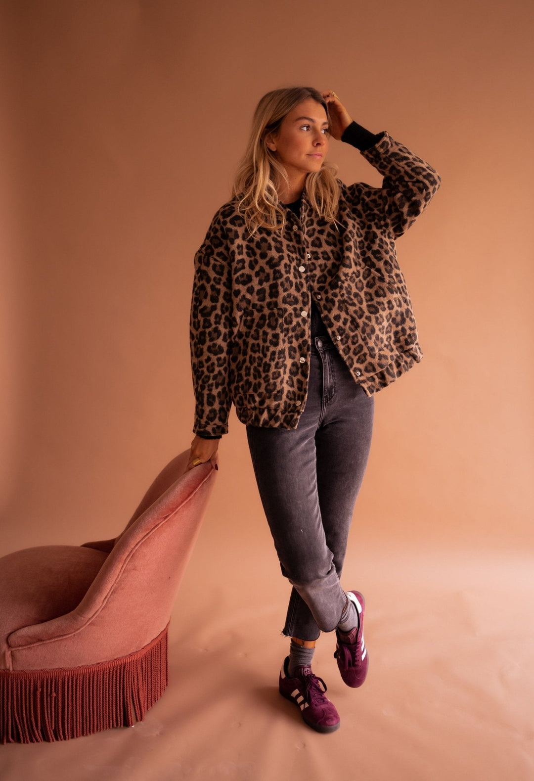 Charlene | Jachetă Trendy cu Imprimeu Leopard Elegant