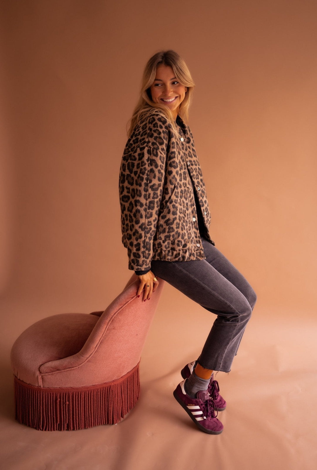 Charlene | Jachetă Trendy cu Imprimeu Leopard Elegant